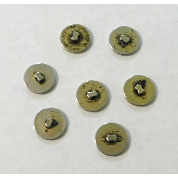 Vintage Deus Spes Nostra Es Hessian Military Style 7 Buttons Metal 0.5 Inch - Picture 5 of 6